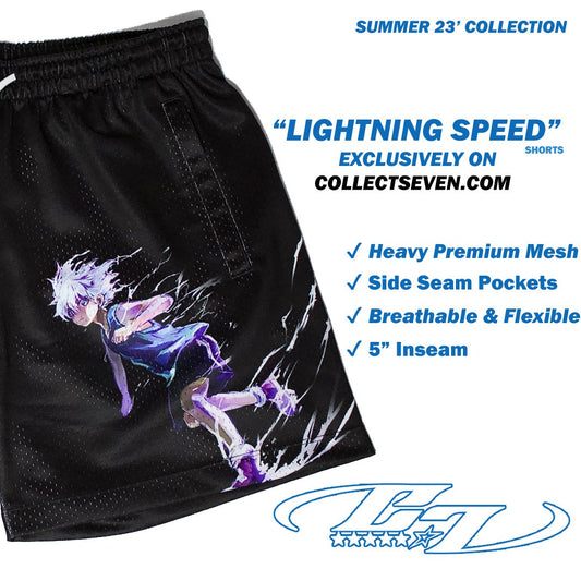 Black "Lightning Speed" Shorts - COLLECT7